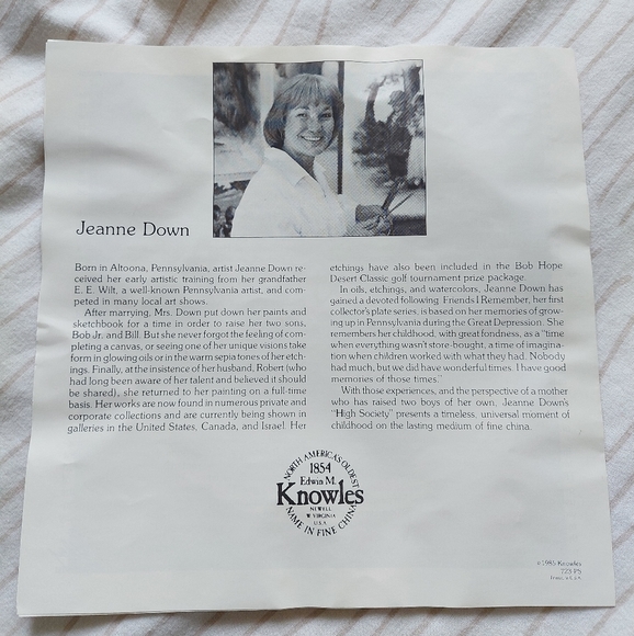 "High Society" Knowles Plate - Picture 5 of 7